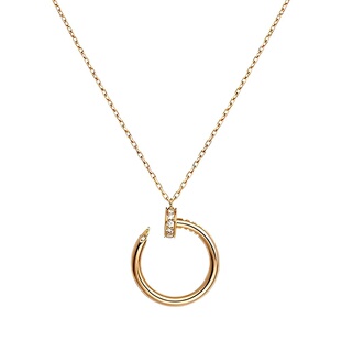 9.9新Cartier/卡地亚Juste un Clou 钻石 18k玫瑰金女款项链