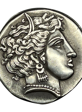 古希腊丰饶女神纯银吊坠古币项链