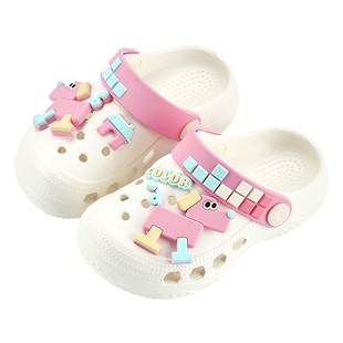 幸福玛丽儿童拖鞋女童夏季宝宝洞洞鞋eva软底公主室内幼儿沙滩鞋