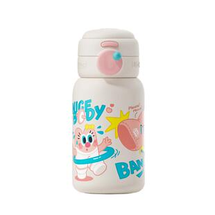 UOOHA随行吸管保温杯女生高颜值水杯儿童水杯不锈钢杯双饮