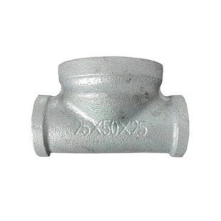 镀锌中大三通异径大变小接头变径内丝消防水暖管道铁管件DN65变50