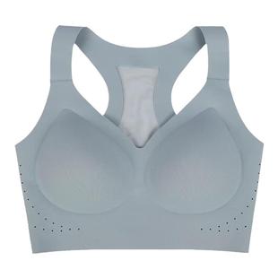 高质感UPF50+瑜伽高弹无痕运动内衣夏季透气孔防晒凉感美背文胸女