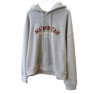 美式复古！加绒加厚连帽卫衣！