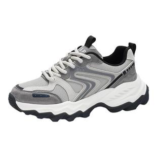 JEEPSPIRIT吉普男鞋2025新款老爹鞋男防滑耐磨休闲运动跑步鞋子男