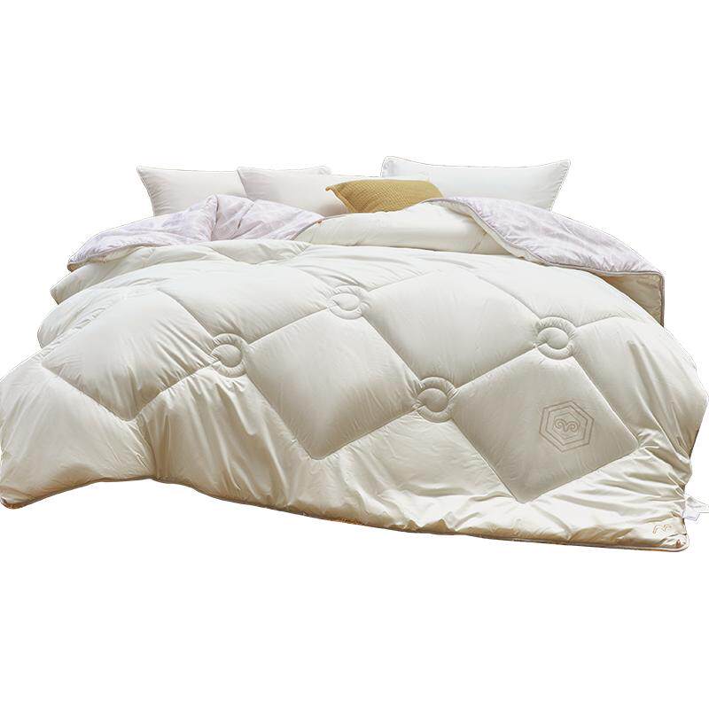 水星家纺进口抗菌羊毛被子春秋被阳光卷毛学生宿舍冬被芯四季通用