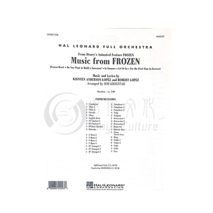 冰雪奇缘 电影音乐 管弦乐队 洛佩兹 总谱 海伦德原版乐谱书 Lopez MUSIC FROM FROZEN Score HL04491497