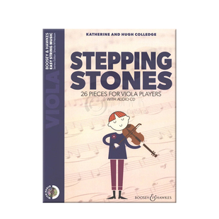 科里奇 垫脚石 26首儿童作品 中提琴 含CD 博浩原版乐谱书 Colledge Stepping Stones 26 Pieces for Viola Players BH13420