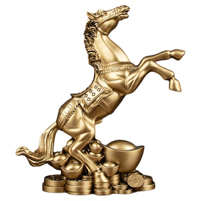 马上发财马摆件办公室招财马摆件