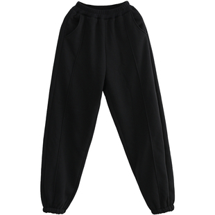 女大童加绒裤子秋冬款儿童保暖运动裤新款女童初中生加厚一条过冬