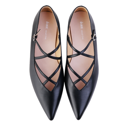 IORE理想矿石法式牛皮交叉带凉鞋