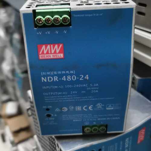 溢价-台湾明纬NDR-480-24导轨电源，24V 20A，480