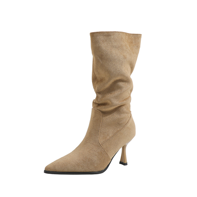 【现货发~送运费险】真皮高跟靴