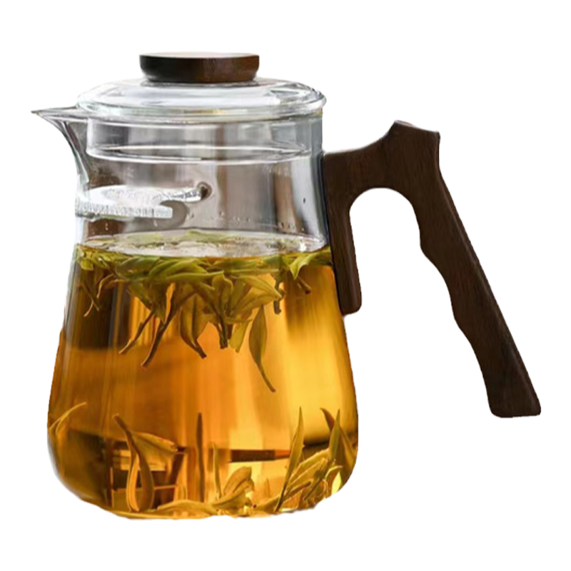 北大史玻璃泡茶壶大号月牙公道杯