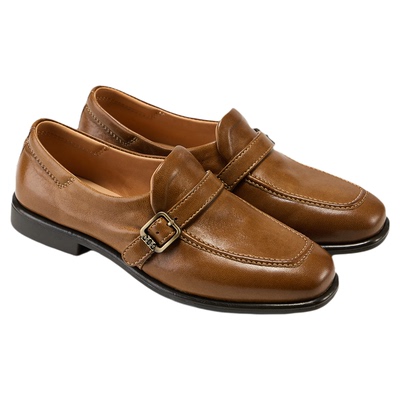 fed焦糖锁章单鞋春季新款鞋英伦风乐福鞋低跟方头小皮鞋女款YA619