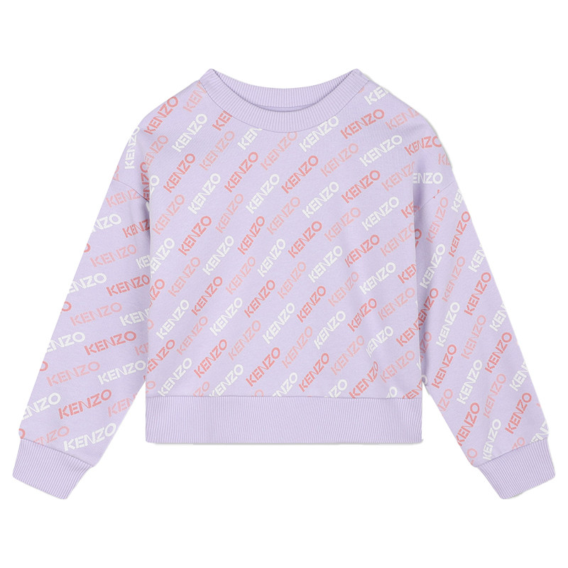 【断码特惠】KENZO KIDS童装女童休闲圆领印花卫衣K60698