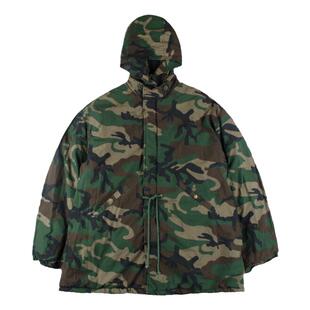 升级版Yeezy season 5 迷彩棉大衣 过膝棉加厚宽松羊羔毛