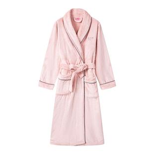 睡袍女士秋冬款睡衣浴袍冬季长款法兰绒加厚加绒珊瑚绒情侣浴衣