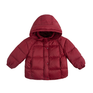 2025冬新款童装男女童中大童90白鸭绒保暖加厚宝宝连帽羽绒服外套