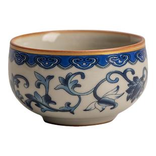 青花汝窑茶具主人杯高档个人专用茶杯陶瓷喝茶单杯功夫茶具品茗杯