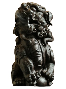 印度小叶紫檀木瑞狮戏球香炉