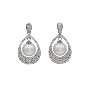 「云汀」巨好看耳坠水滴形耳饰蚊香盘耳夹无耳洞珍珠耳钉精致耳环