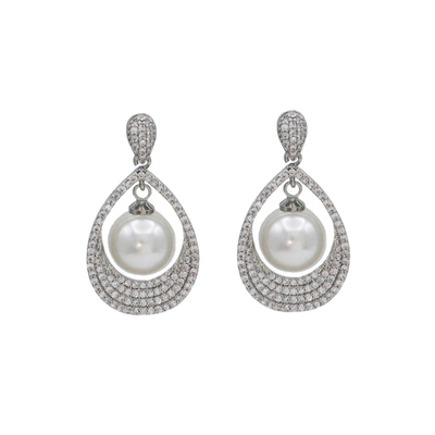 「云汀」巨好看耳坠水滴形耳饰蚊香盘耳夹无耳洞珍珠耳钉精致耳环