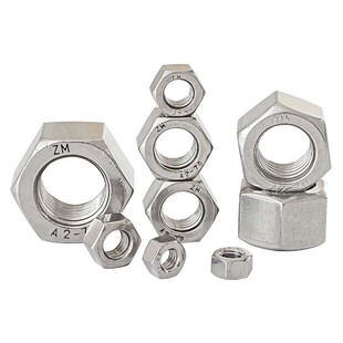 304不锈钢加厚螺母六角厚螺帽M3M4M5M6M8M10M12M14M16M18M20M24mm