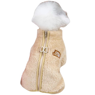 小狗狗衣服秋冬款加厚四腿绒衣背上拉链泰迪比熊博美宠物冬季保暖