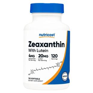 美国Nutricost叶黄素玉米黄质眼睛Zeaxanthin Lutein Softgels