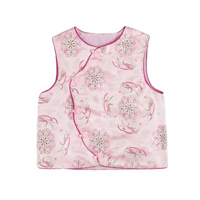 NORNOR女童中式马甲新年保暖