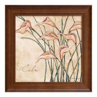 A马蹄莲法式中古风玄关餐厅装饰画美式复古客厅卧室挂画矮柜壁画