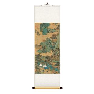 定制中国特色出国礼品新中式国画玄关装饰画丝绸卷轴客厅挂画礼盒