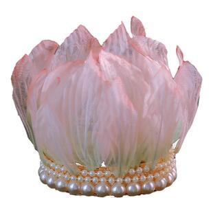 国风宋制莲花冠珍珠围髻优雅百搭发冠古风烫花头饰汉服唐风配饰品