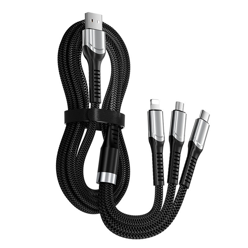 数据线三合一 商务高端礼品手机240W超级快充一拖三充电线