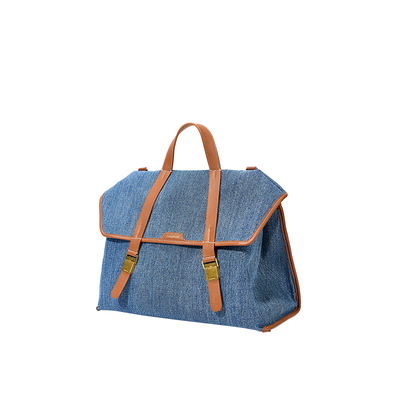 Songmont复古牛仔双肩包公文包