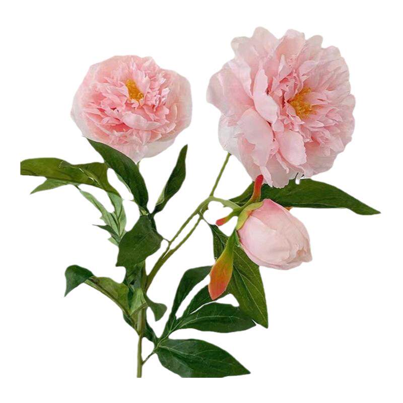 芍药牡丹仿真花摆设插花花瓶客厅干花装饰摆件中式餐桌花艺假花束