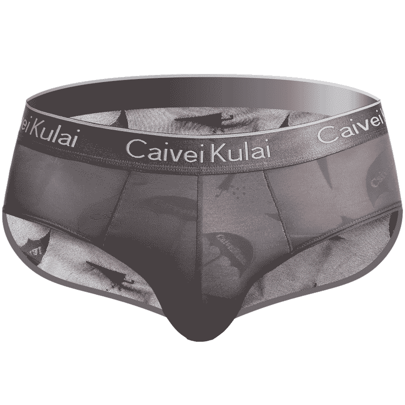 男士内裤三角裤冰丝三角短裤网纱透明透气夏季薄性感红底裤νckν