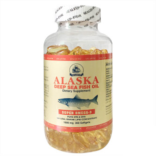 澳门香港美国ALASKA阿拉斯加深海鱼油ATLANTIC鱼肝油300粒附小票
