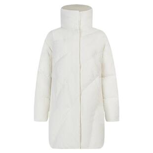 【鹅绒】波司登奥莱厚羽绒服女大翻领气质优雅宽松暗花中款外套