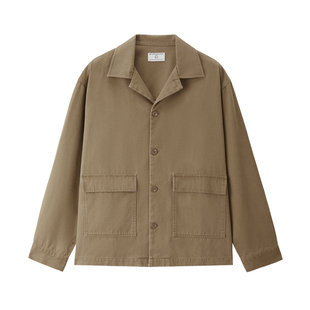 佐丹奴2026年春季新款纯棉工装口袋休闲古巴领衬衫男长袖01045118