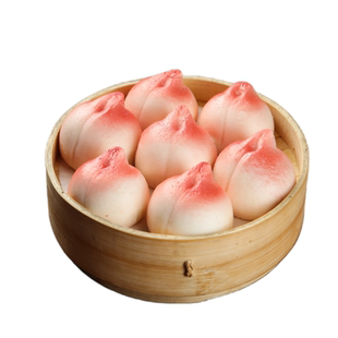 寿桃包豆沙馅生日祝寿包卡通包馒头冷冻半成品早餐加热即食