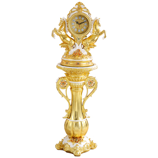 欧式落地钟立式客厅时钟摆件马美式别墅奢华钟表装饰站大摆钟座钟