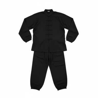 太极服男中国风练武服仿真丝