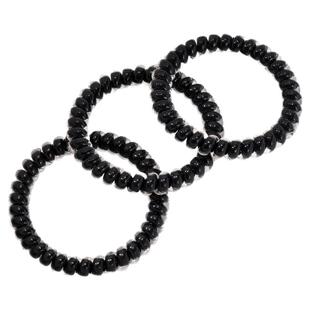 韩国电话线发圈女小号细款扎头发头绳进口发绳黑色皮筋电线圈头饰