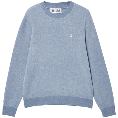 【衣启赢运】杰克琼斯百搭款纯色亲肤刺绣毛衣针织衫