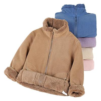 儿童摇粒绒外套加绒加厚校服内搭