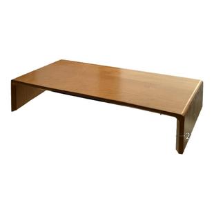 全实木桌面显示器增高架办公电脑台式底座支架隔板托架收纳置物架