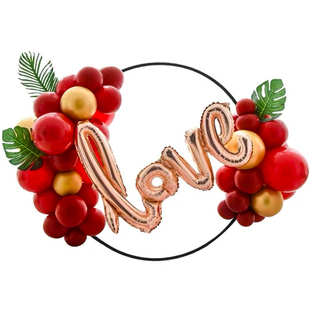 气球地飘立柱支架圆环汽球花环空中圈圈生日派对开业装饰布置情人