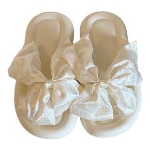 仙女风~蝴蝶结人字拖夏季外穿踩屎感eva夹脚凉拖鞋沙滩拖鞋海边女