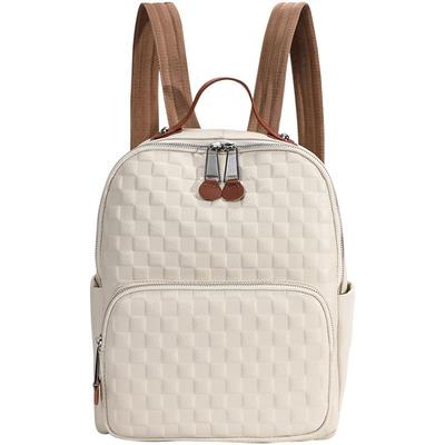 高级感真皮女双肩包通勤简约背包